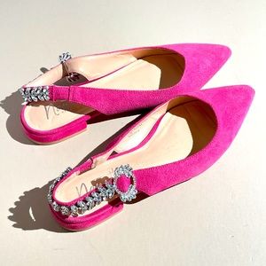 Nanette Lenore fuchsia sling flats size 7.5